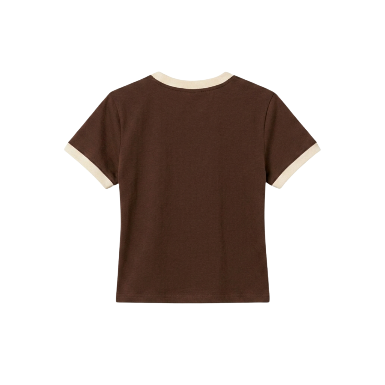 Babytee - Nâu viền Kem mặt sau