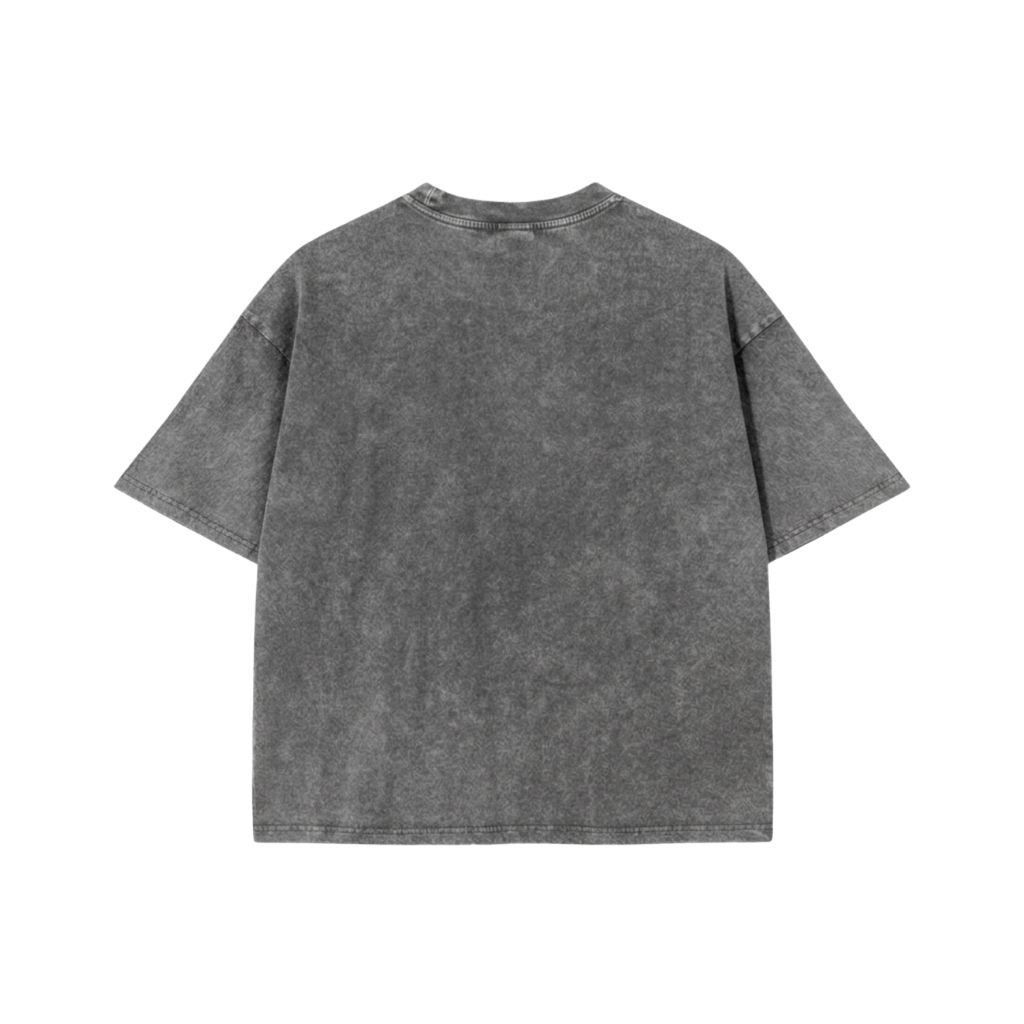 Áo thun wash boxy - Xám