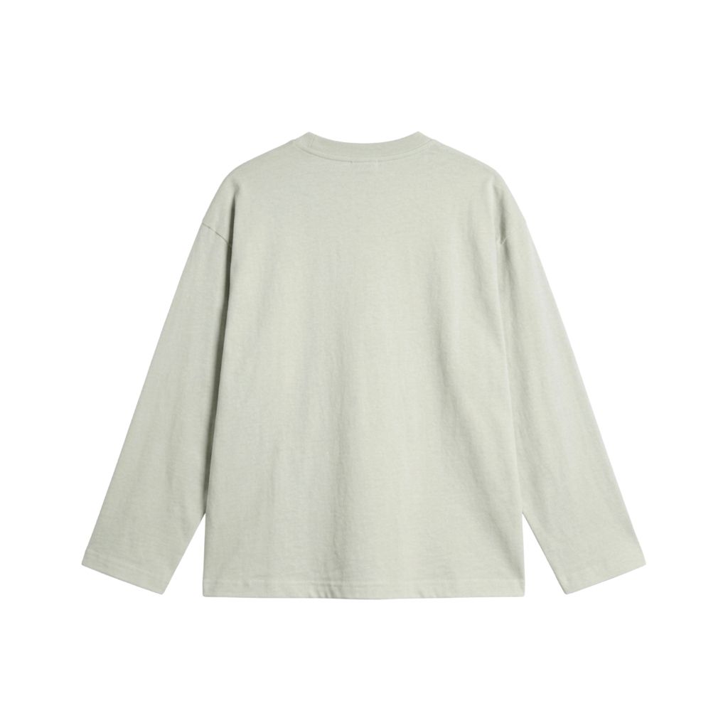 Áo Regular Long Sleeve - Xám mặt sau