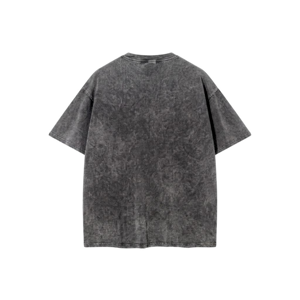 Áo thun wash oversize - Xám