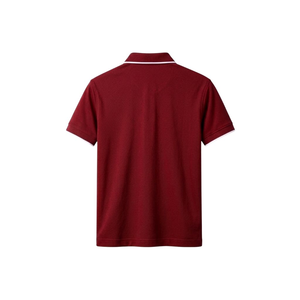 Polo đỏ viền trắng