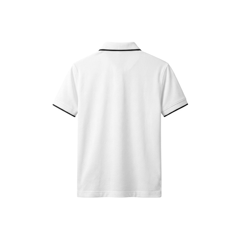 Polo trắng viền đen