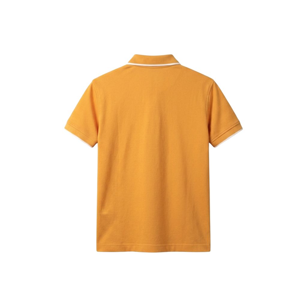 Polo vàng viền trắng mặt sau